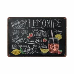 placca metallo limonata vintage