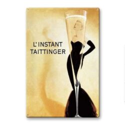 piastra metallica vintage linstant taittinger