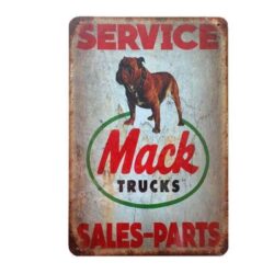 targa metallo camion mack vintage