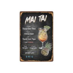 piastra metallica vintage mai tai