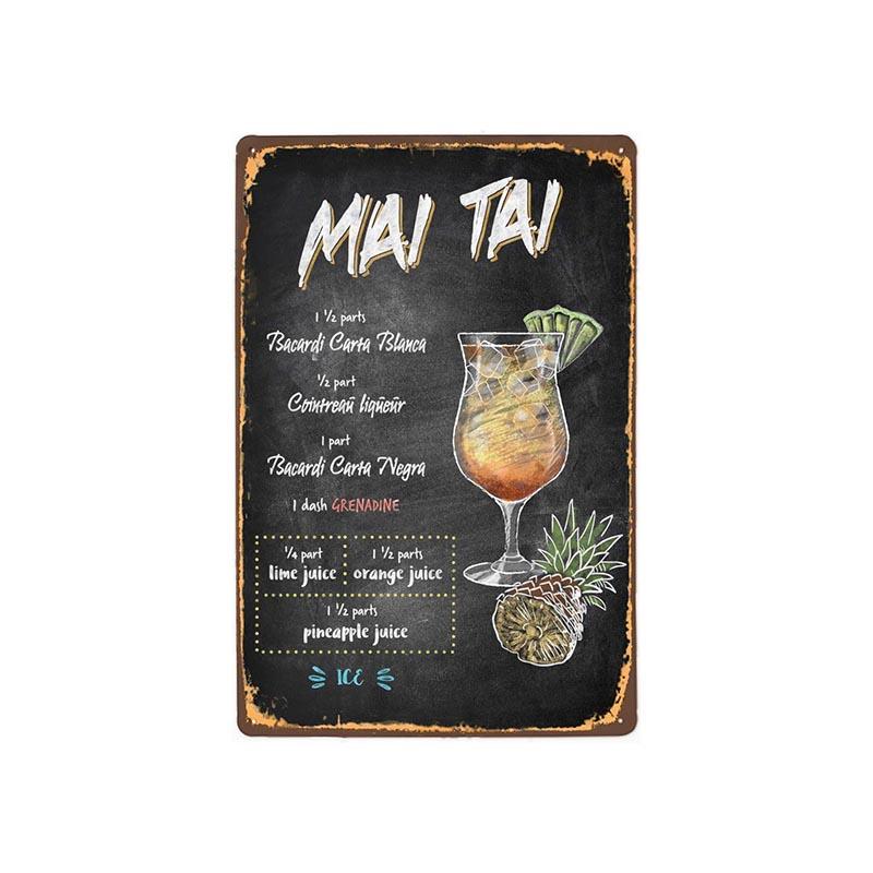 piastra metallica vintage mai tai piastra metallica vintage mai tai