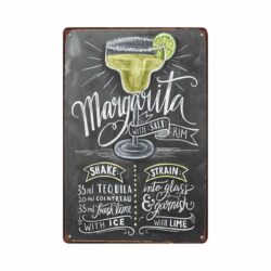 piastra metallo margarita vintage