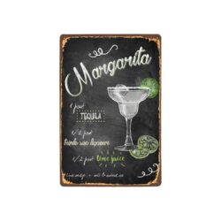 placca metallo vintage margerita