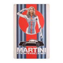 placca metallo vintage martini porsche