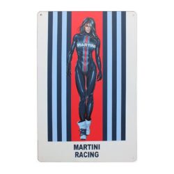 placca metallo vintage martini racing pin up