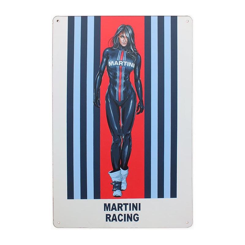 placca metallo vintage martini racing pin up placca metallo vintage martini racing pin up