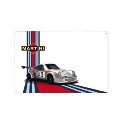 targa metallica auto martini depoca