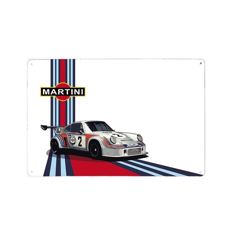 targa metallica auto martini depoca