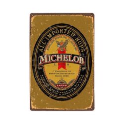 placca metallo vintage michelob