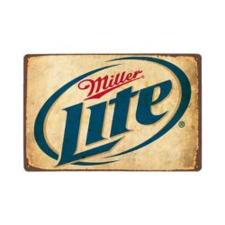 placca metallica vintage miller lite