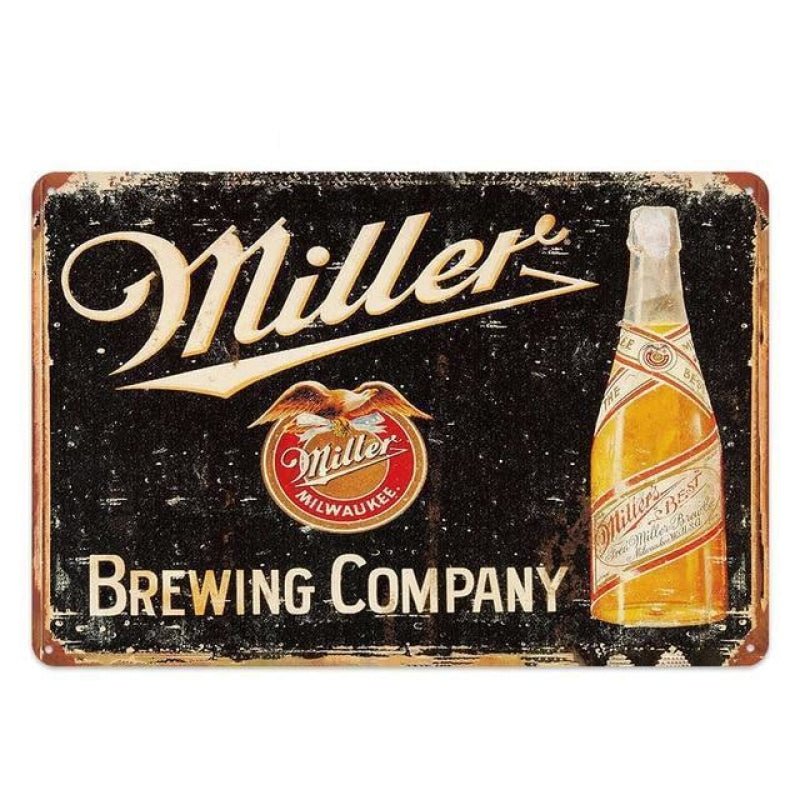 placca metallo vintage miller placca metallo vintage miller