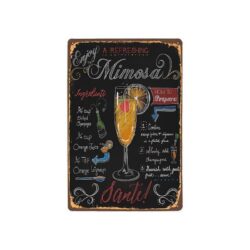 placca metallo vintage mimoza