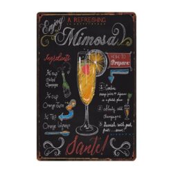 placca metallo vintage minosa