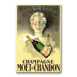 piastra metallica vintage moet chandon