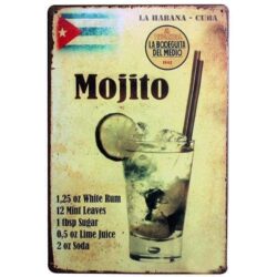 piastra metallo vintage mojito