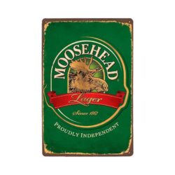 piastra metallica vintage moosehead