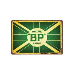 placca metallo motore vintage bp spirit