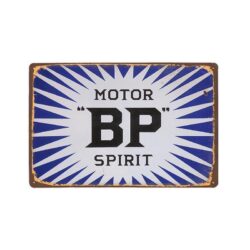 placca metallo vintage motor spirit bp