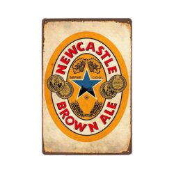 placca metallo vintage newcastle brown ale