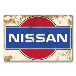 placca metallo vintage nissan