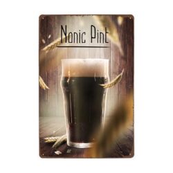 placca metallo vintage nonic pinta