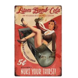 piastra metallo vintage br nuka cola