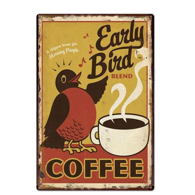 vintage placca metallo morning bird vintage placca metallo morning bird