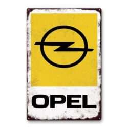 targa metallo vintage opel