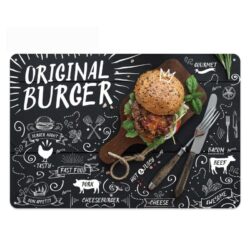 piastra metallo hamburger originale vintage
