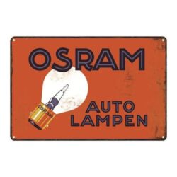 placca metallo osram vintage