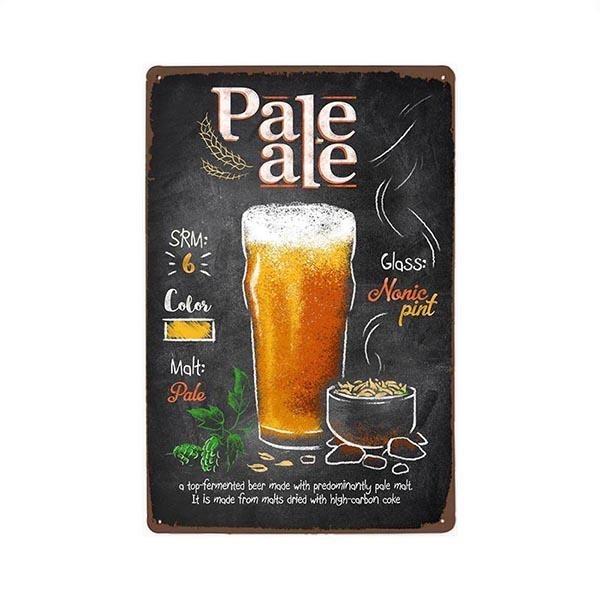placca metallo vintage pale ale placca metallo vintage pale ale