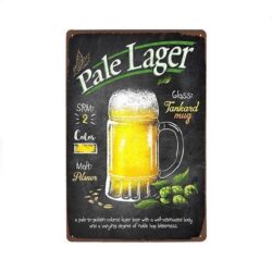 vintage metal plate chiaro lager