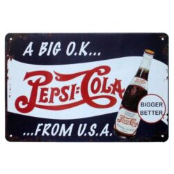 piastra metallo vintage pepsi