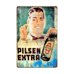 placca metallo vintage pilsen extra