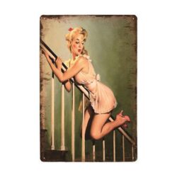 piastra metallica scala pin up vintage
