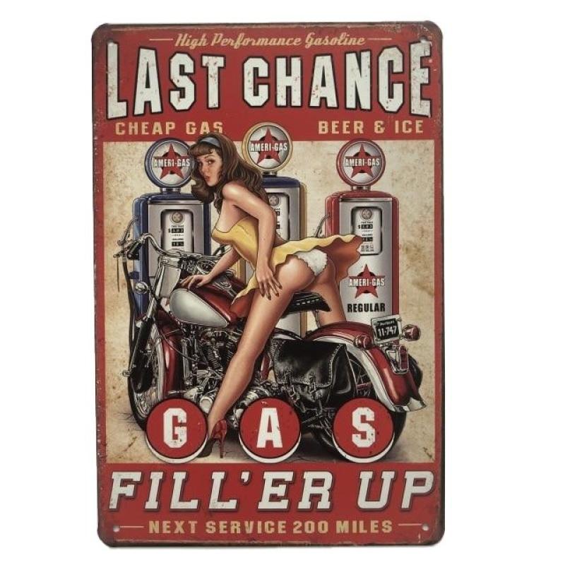 piastra metallica vintage pin up garage 1 piastra metallica vintage pin up garage 1