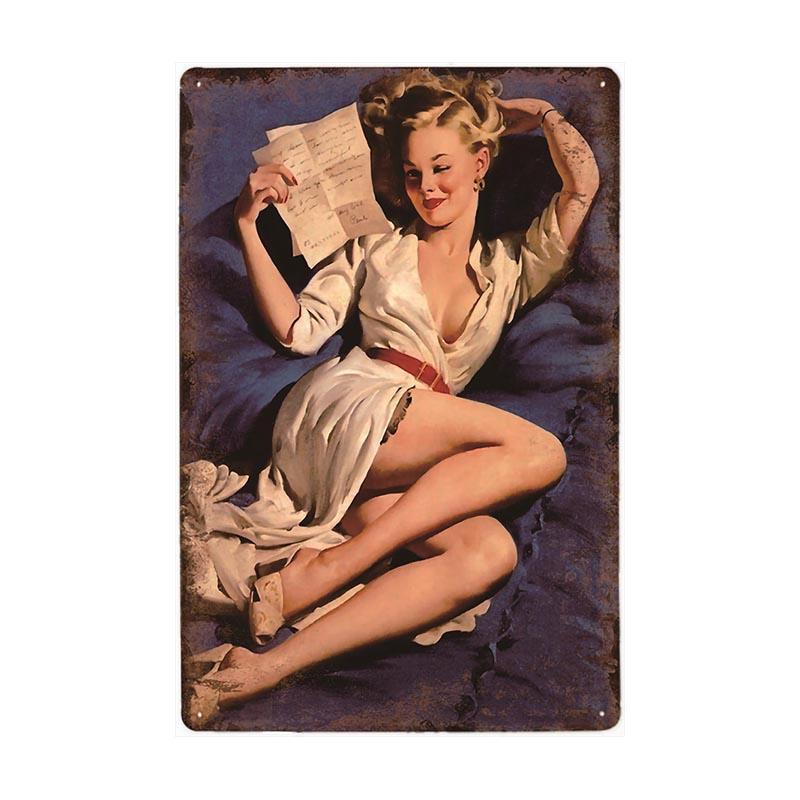 placca metallo vintage lettera pin up placca metallo vintage lettera pin up