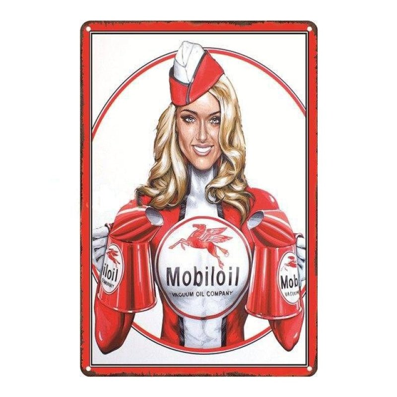 piastra metallica vintage pin up mobileoil piastra metallica vintage pin up mobileoil