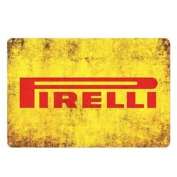 placca metallo pirelli vintage