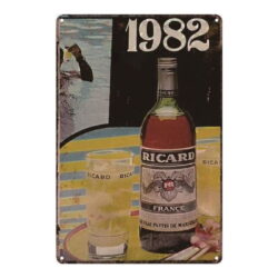 placca metallo vintage ricard 1982