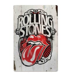 placca metallo vintage rolling stones