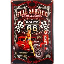 placca metallica vintage route 66