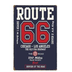piastra metallica vintage route 66 chicago los angeles