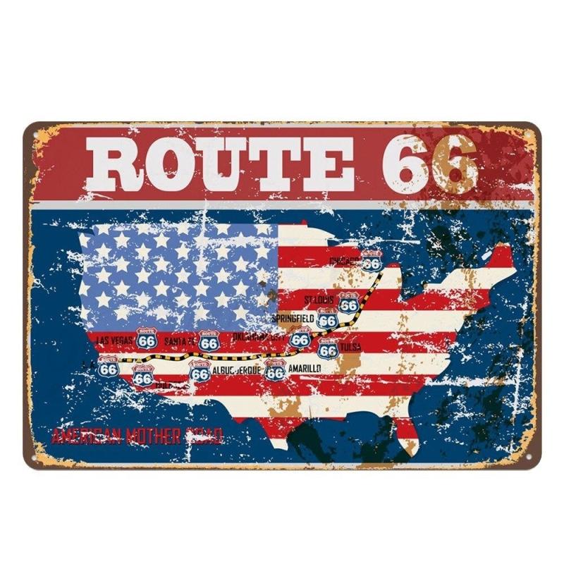 vintage metal plate route 66 etats 1 vintage metal plate route 66 etats 1