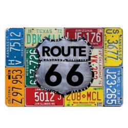 targa metallica vintage registrazione route 66