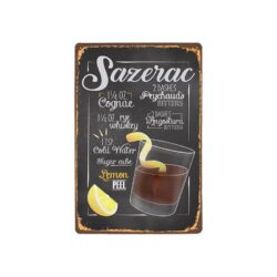 placca metallo sazerac vintage