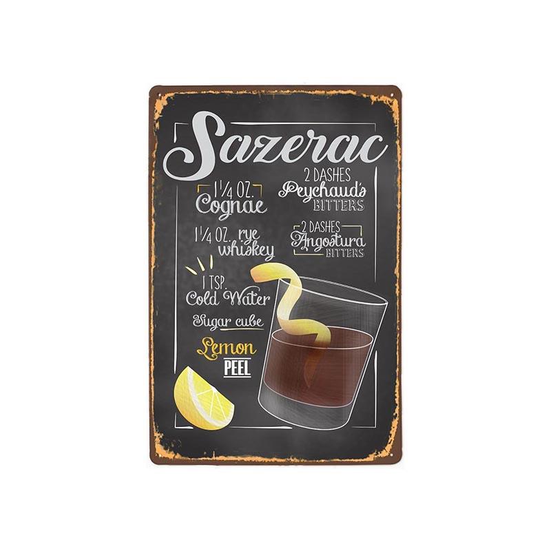 placca metallo sazerac vintage placca metallo sazerac vintage