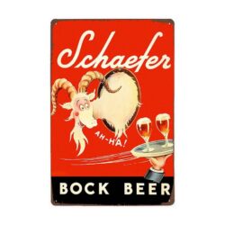 placca metallo schaefer vintage