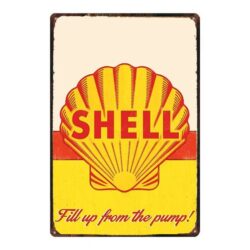placca metallo conchiglia vintage