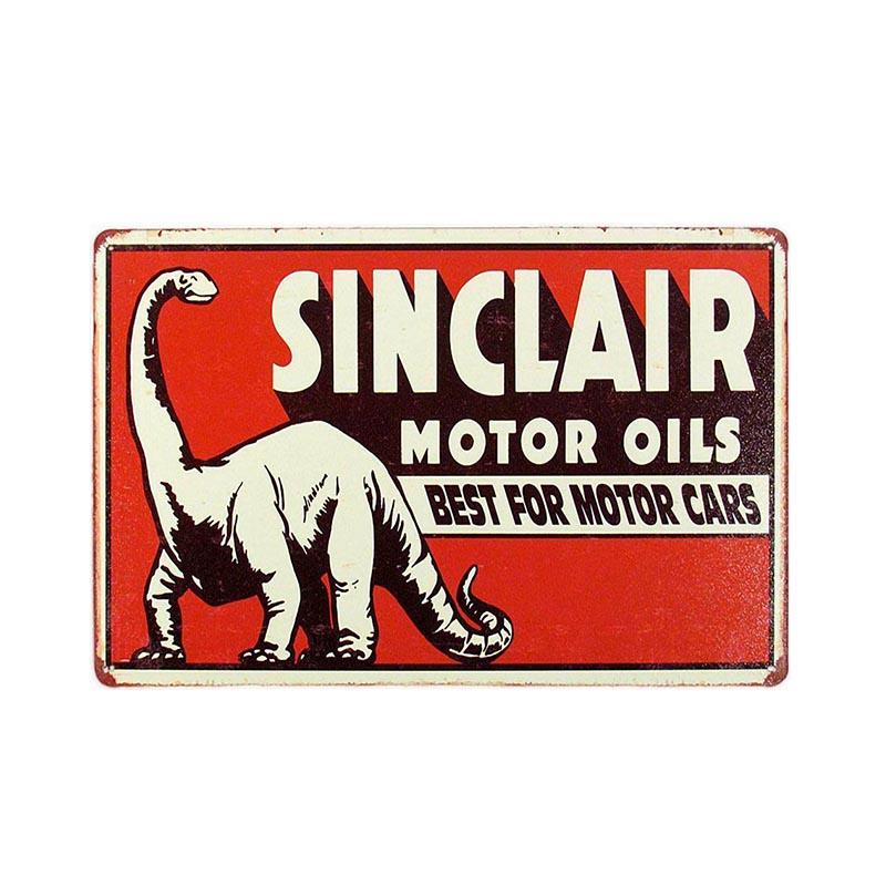 olio motore sinclair placca metallica vintage olio motore sinclair placca metallica vintage